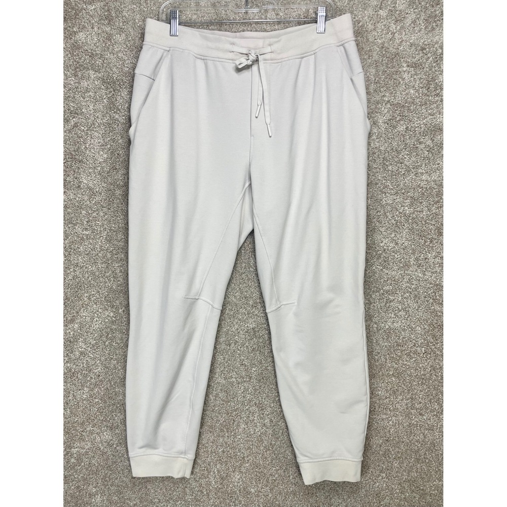 Lululemon City Sweat Jogger Pants Mens XL Bone Off White Streetwear Gym Pull On